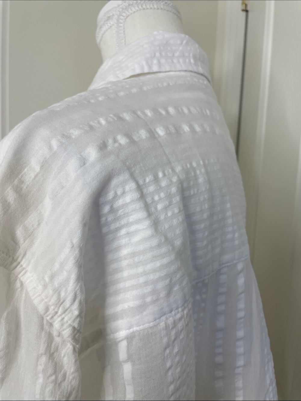 NWT Aerie Seersucker Oversized Cover-Up Button Down Shirt M - Picture 6 of 13